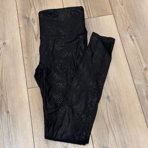 SPANX Black Textured Leggings